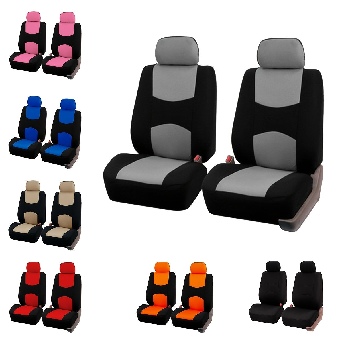 Upgrade Your Car's Interior with this Universal Seat Cover Set - 4pcs, Multi-color, 2mm Sponge!