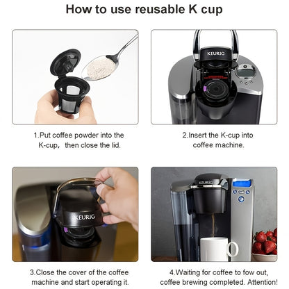 1pc Reusable Stainless Steel Coffee Pods for Keurig 1.0 & 2.0 - Eco-Friendly and Money-Saving