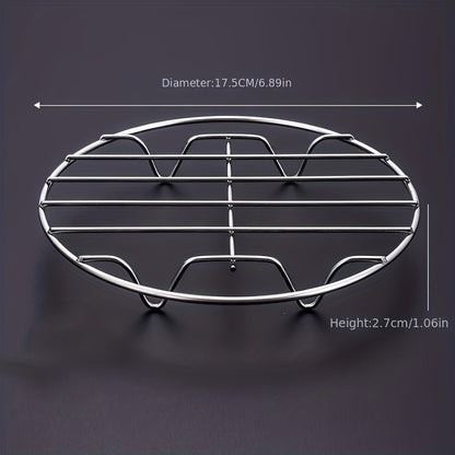 Upgrade Your Cooking with this 304 Stainless Steel Steaming Rack - Single-Layer Grill Grid Heat-Resistant & Easy To Use!