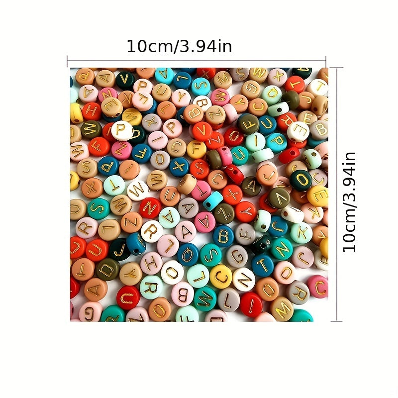 1000pcs Colorful Acrylic Alphabet Beads - Perfect for DIY Jewelry Making & Birthday Gifts!