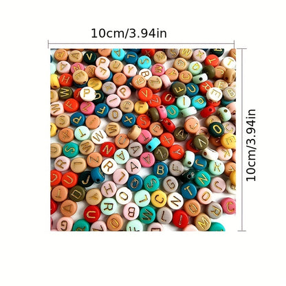 1000pcs Colorful Acrylic Alphabet Beads - Perfect for DIY Jewelry Making & Birthday Gifts!