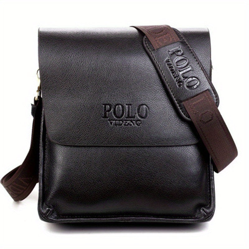 Stylish & Trendy PU Leather Crossbody Bag - Perfect for Business & Leisure!