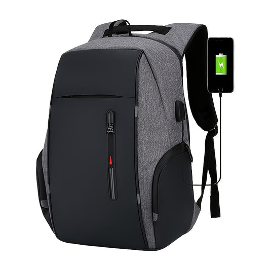 1pc Men's Anti-theft Bag Laptop Backpack, Large Capacity Business Bag For Travel, USB Charging Backpack