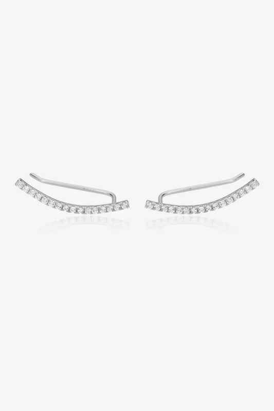 Boucles d'oreilles en argent sterling 925 avec zircone