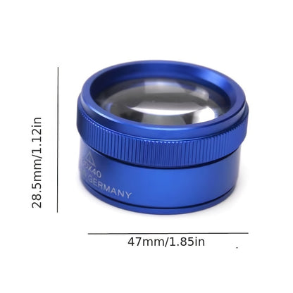 30X Portable Pocket Magnifier Glass - High Magnification Loupe for Coin, Stamps, Watch Repair & Jewellery Inspection