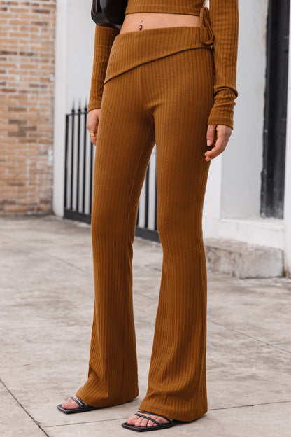 Ribbed Straight Leg Pants