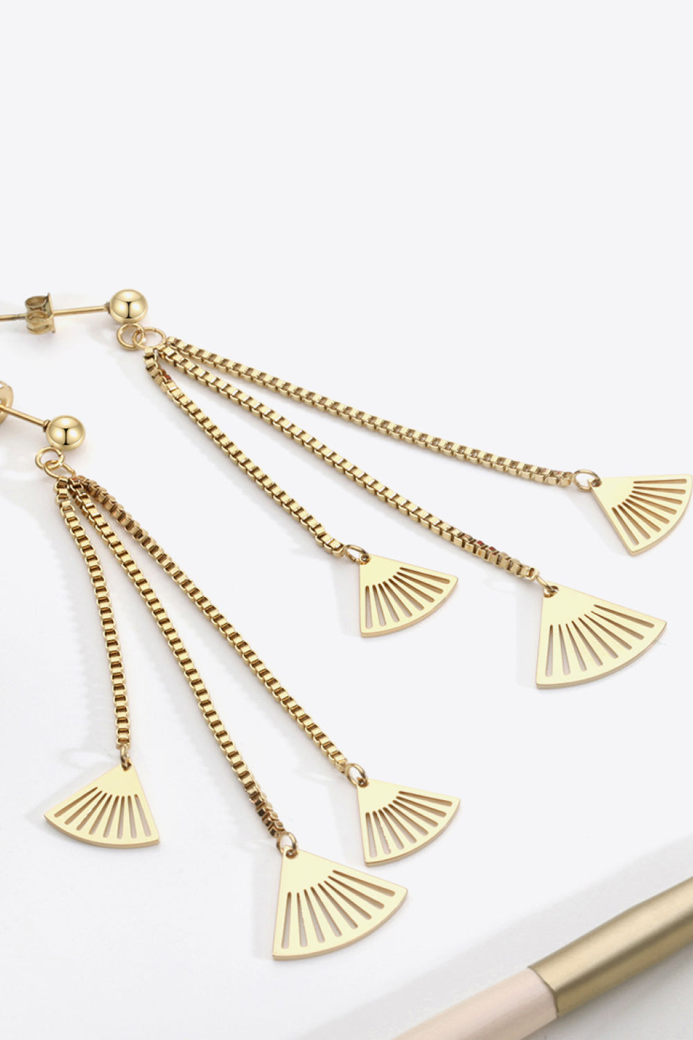 18K Gold Plated Stainless Steel Fringe Earrings