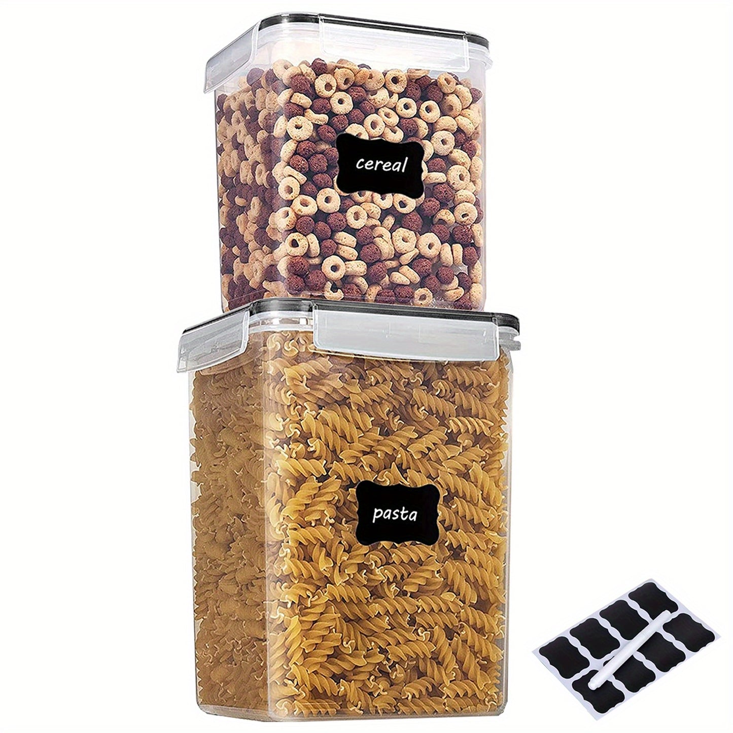 4Pcs BPA-Free Airtight Food Storage Containers - Perfect for Flour, Sugar & Baking Supplies - Includes Labels!