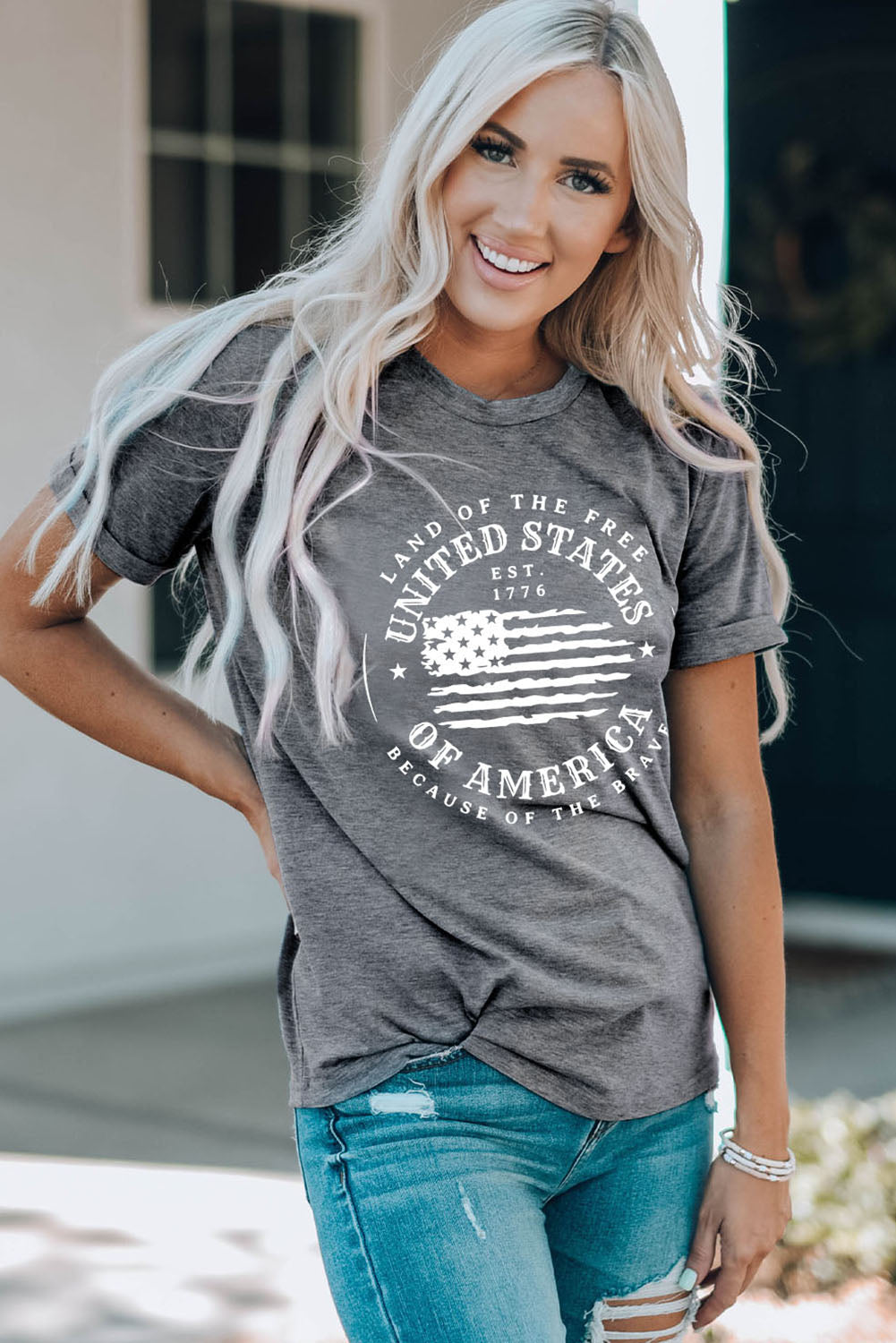 US Flag Graphic Short Sleeve Tee