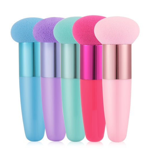 1pc Mushroom Shaped Makeup Sponge with Handle - Perfect for Blending Liquid Foundation, Creams, and Powders