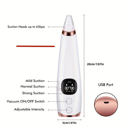 Blackhead, Grease, And Acne Removal Tools - Use This Intelligent Upgraded Facial Cleaning And Beauty Instrument To Immediately Give You A Clean, Clear, And Beautiful Face