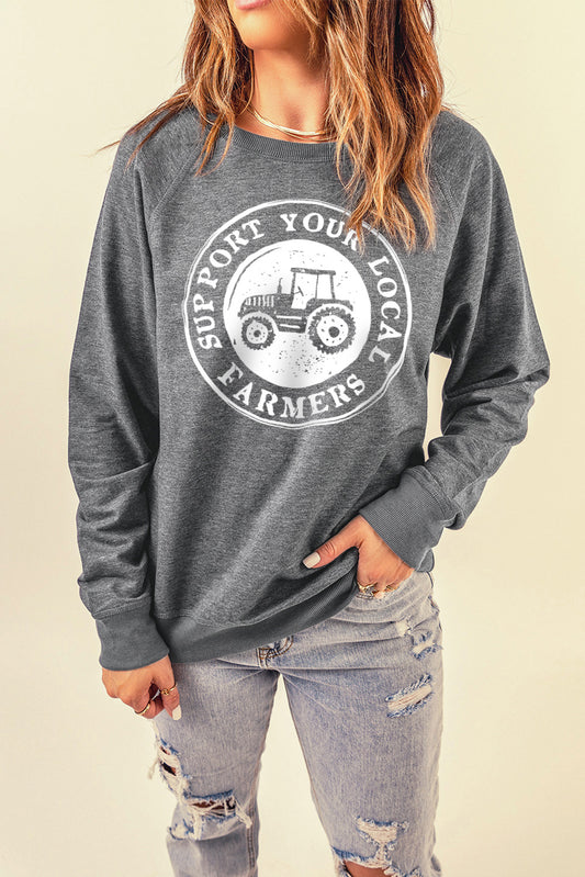 SOUTENEZ VOS AGRICULTEURS LOCAUX Sweatshirt graphique