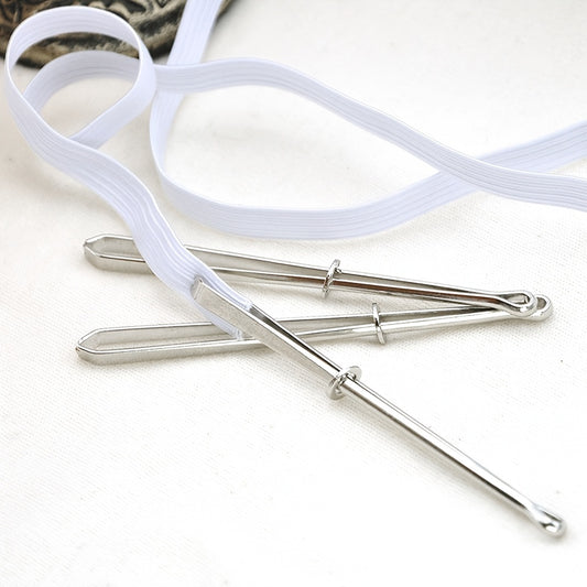 2pcs Elastic Clip Wearing Tool - DIY Belt Guide Needle for Sewing Trousers & More!