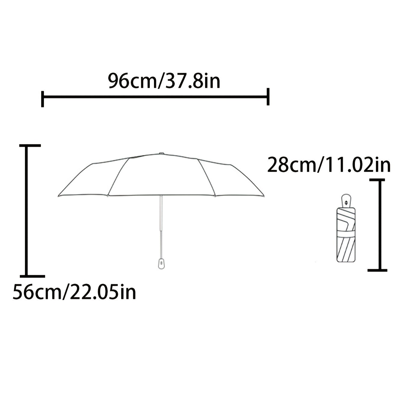 1pc Cute Running Cat Pattern Umbrella, Women Men Sunny And Rainy Dual-use Umbrella, Cute Student Cartoon Sunshade Sun Umbrella Travel Umbrella, Waterproof Windproof Umbrella