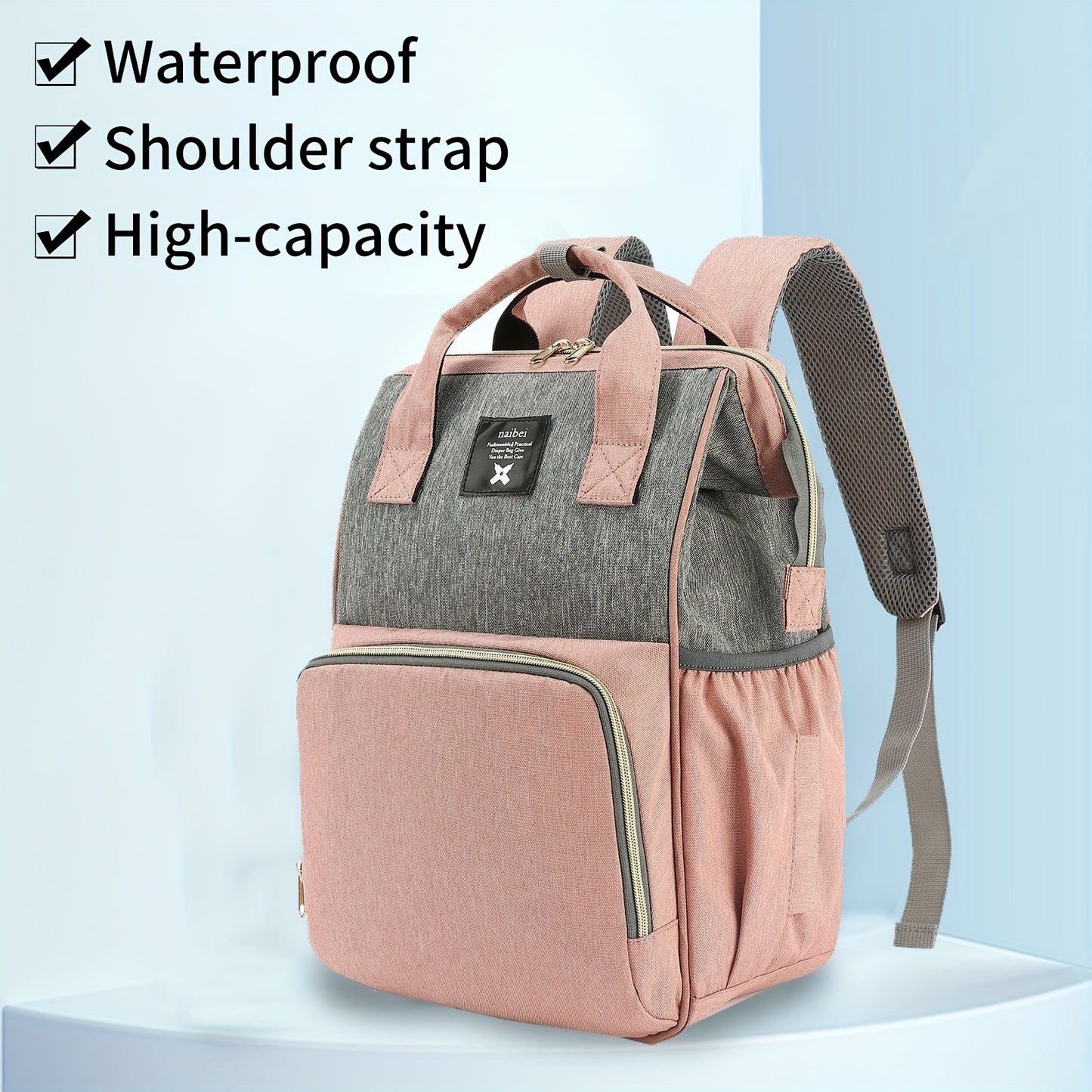 Trendy Diaper Bag Backpack - Waterproof, Multifunctional, and Perfect for Travel and Baby Care