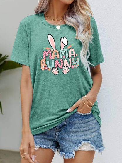 MAMA BUNNY T-shirt à manches courtes graphique de Pâques