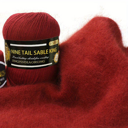 8 rolls/pack Hand-Knitted Mink Wool Cashmere Scratch Scarf - Medium-Thick, Soft and Warm Sweater Wool Ball