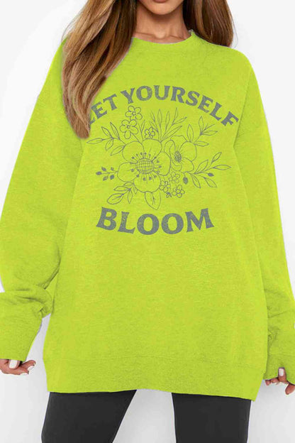 Simply Love Simply Love Taille réelle LAISSEZ-VOUS BLOOM Sweat-shirt graphique