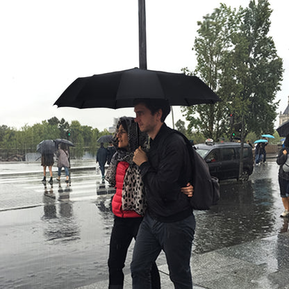 Parapluie pliant résistant au vent à 12 nervures 