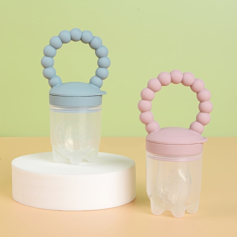 Ensemble tétine et anneau de dentition pour bébé – Morsure de fruits et légumes, artefact de complément alimentaire et bâton molaire – Protège-main en silicone pour votre tout-petit ! 