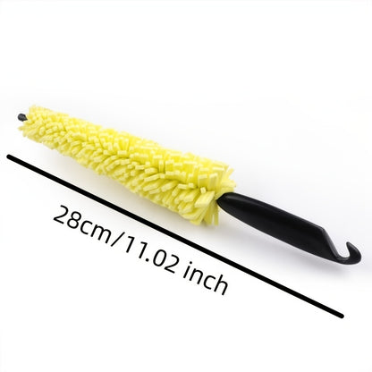 1pc Car Sponge Wheel Cleaning Brush - Multifunctional Car Wash Tool Brush - Steel Bell Brush for Cleaning Wheels