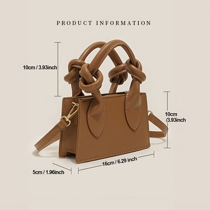 Top Handle Small Square Bag, Fashion Zipper Shoulder Bag, Versatile Crossbody Purse For Everyday