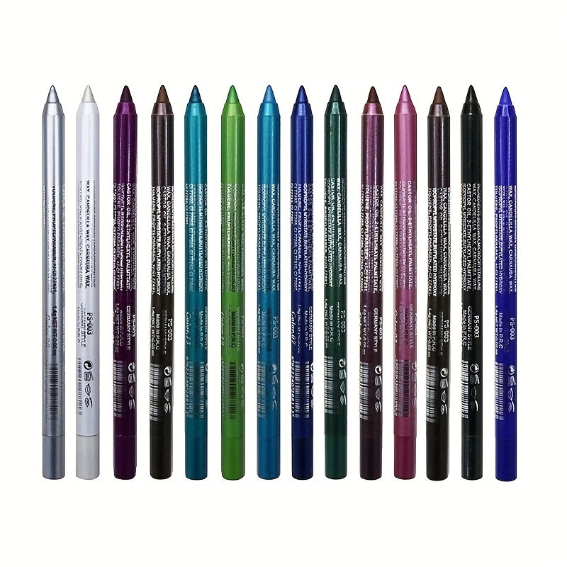 1pcs Long-lasting Waterproof Not Blooming Eyeliner 14 Color Eyeliner Eye Shadow Pen Cosmetics Makeup Tools