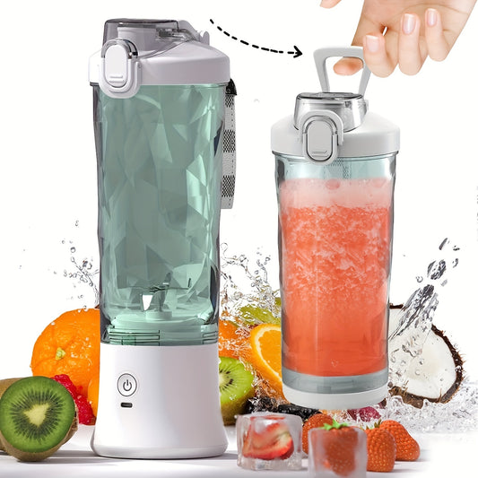 7.4V 600ml Portable Juicer Ice Crusher - Wireless, Large Capacity, Type-C Charging, Waterproof Juice Maker