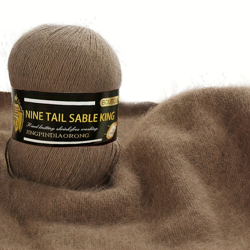 8 rolls/pack Hand-Knitted Mink Wool Cashmere Scratch Scarf - Medium-Thick, Soft and Warm Sweater Wool Ball