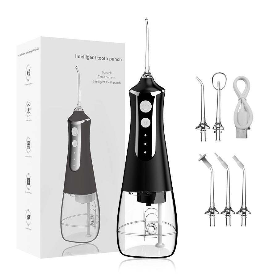 Water Flosser Cordless For Teeth, Portable Dental Oral Irrigator With 5 Nozzles, Teeth Cleaner For Braces Bridges Care