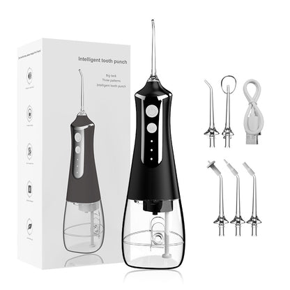 Water Flosser Cordless For Teeth, Portable Dental Oral Irrigator With 5 Nozzles, Teeth Cleaner For Braces Bridges Care