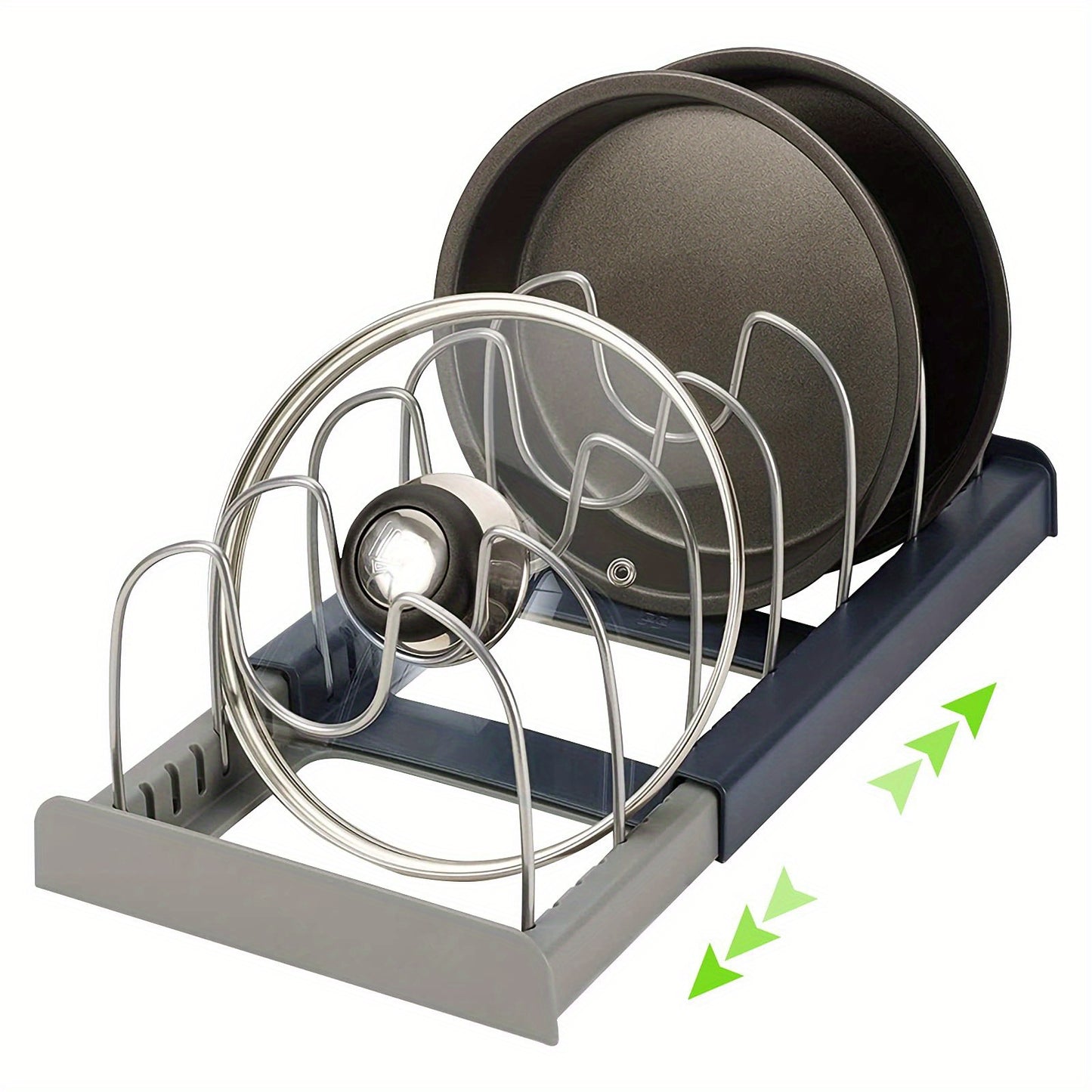 Estante de almacenamiento de acero inoxidable expandible, soporte organizador de cocina para tapa de olla, tabla de cortar, organizador de utensilios de cocina de secado, 1 ud. 