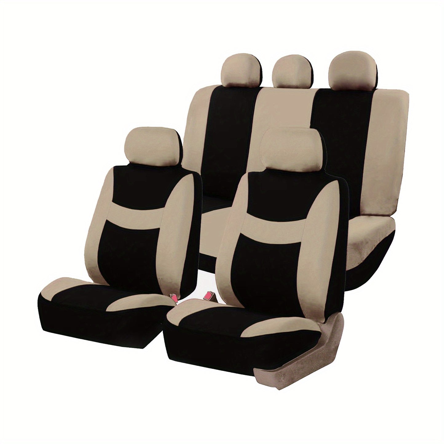 9pcs Polyester Fabric Car Seat Cover Universal Style Multi-color