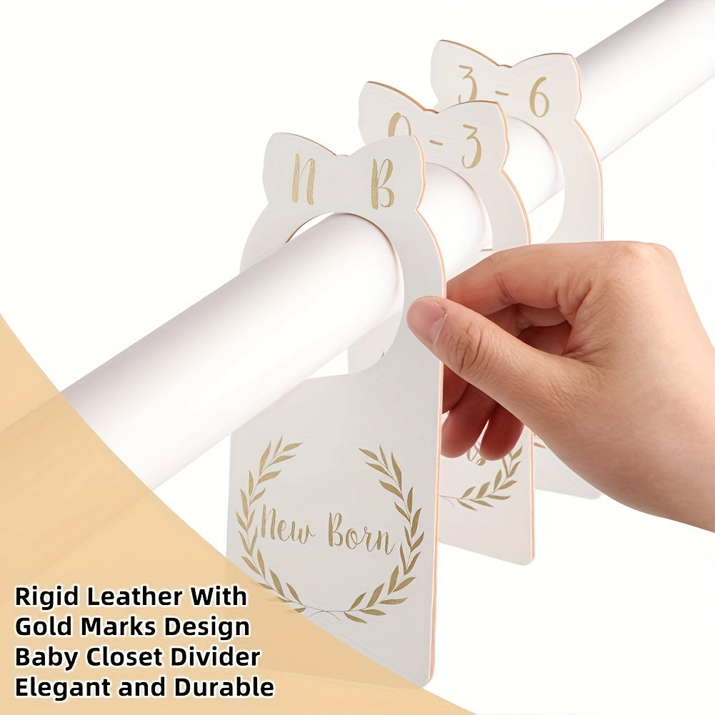 7-Pack Baby Clothes Organizer: Wardrobe Size & Age Divider for Newborn to 18-24 Months - White