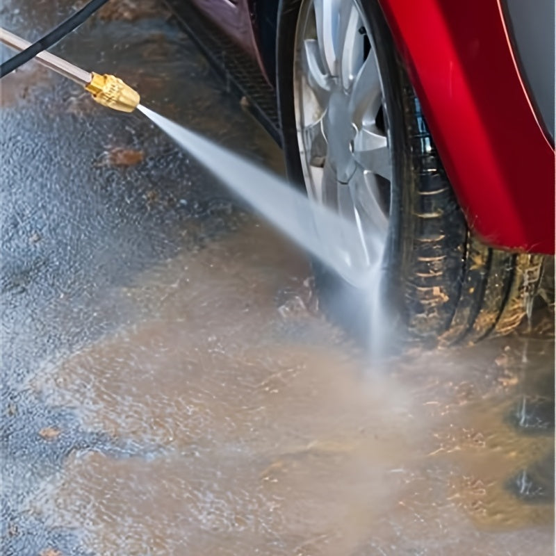 Upgrade Your Car Washing Game with this Retractable High-Pressure Metal Nozzle Hose Set!