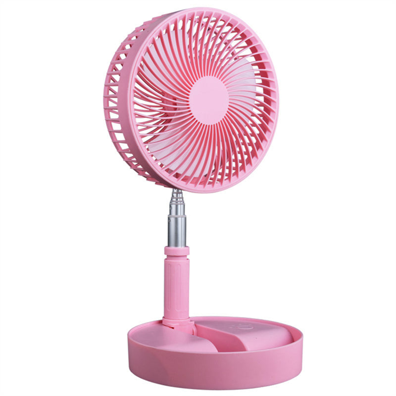 USB Rechargeable Small Fan 8 Inch Folding Telescopic Portable Electric Fan Super Long Battery Life Outdoor Camping Desktop Fan