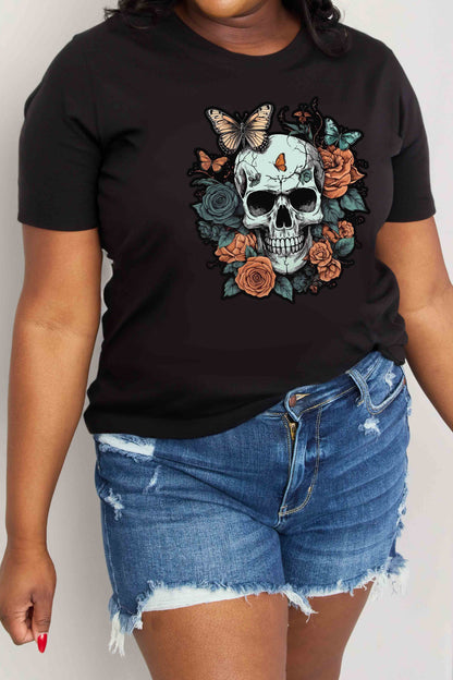 Simply Love Full Size Skull Graphic Cotton T-Shirt