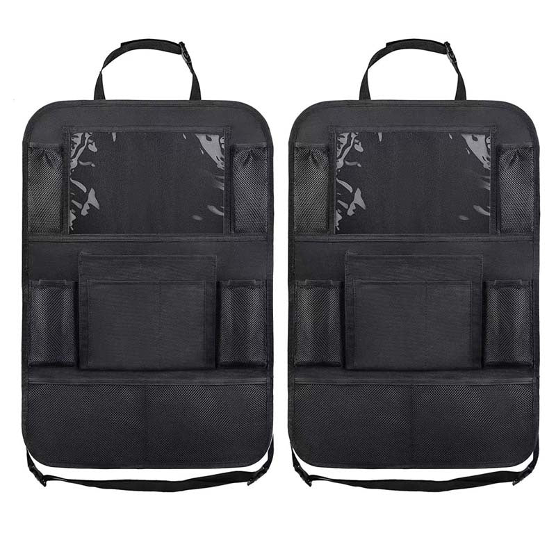 2 pièces/sac sacs de rangement pour siège arrière de voiture-6 poches pour tablettes, ordinateurs, livres, jouets, tasses et biberons-sac suspendu pour tapis Anti-coup de pied-parfait pour la Protection du dossier de siège de voiture! 