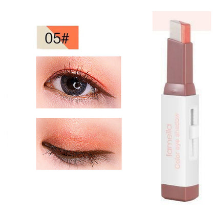 Waterproof Two-Tone Gradient Eyeshadow Stick for Long-Lasting Eye Makeup