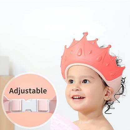 1pc Waterproof Baby Shower Cap with Eye and Ear Protection - Perfect for Infant Bath Time