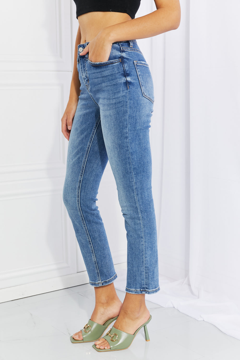 Lovervet Talk About It Full Size Cropped Jeans