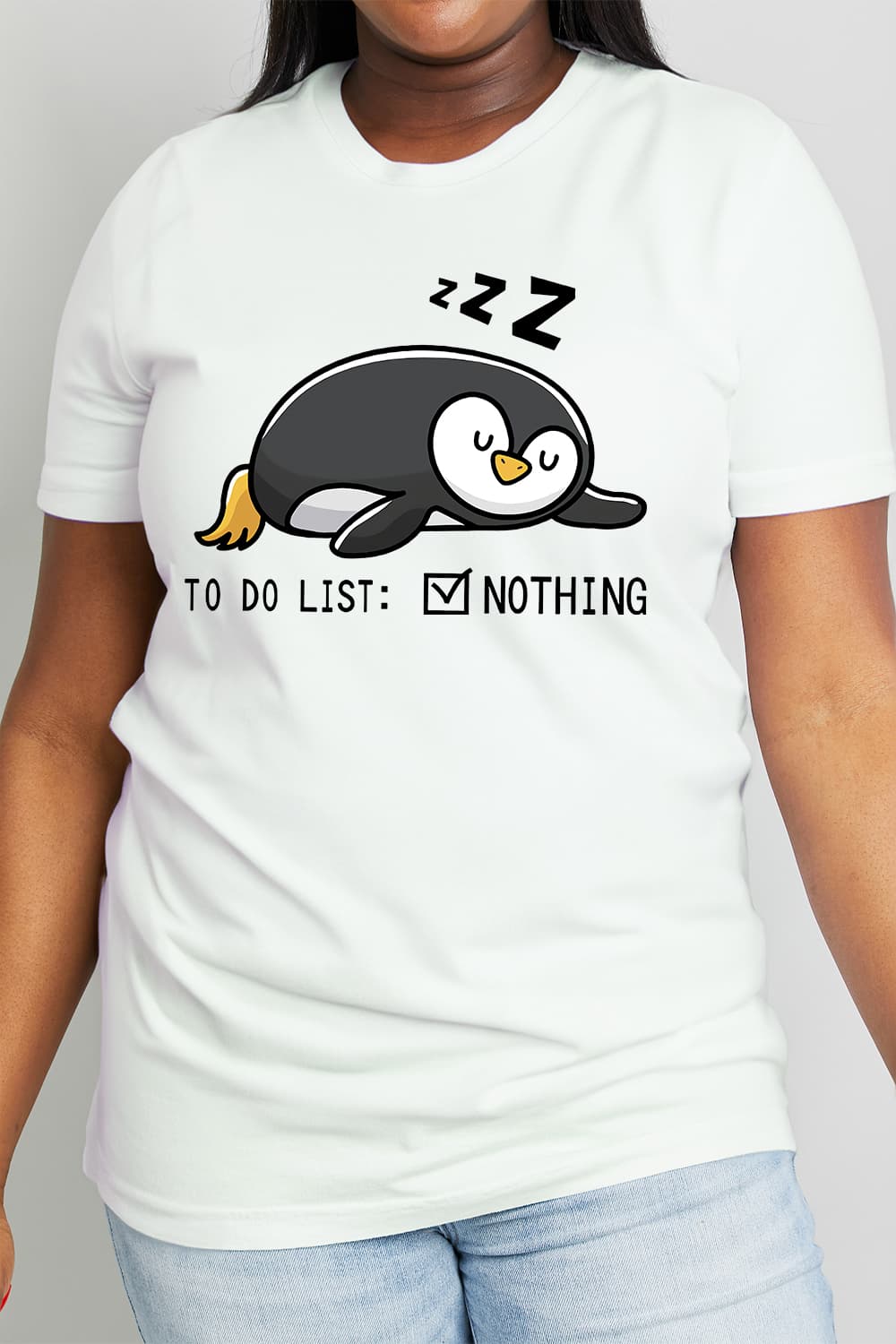 Simply Love Full Size TO DO LIST NOTHING Graphic Cotton Tee