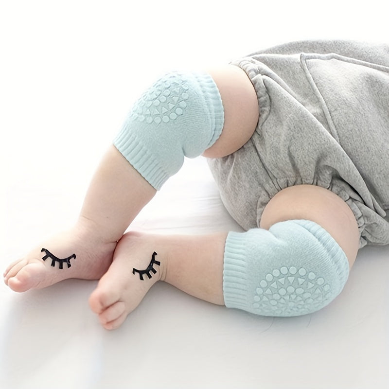 2pcs Baby Infant Toddler Soft Elastic Knee Elbow Brace Pads Cap, Anti-slip Crawling Safety Protector, Leg Cushion, 5 Colors Available