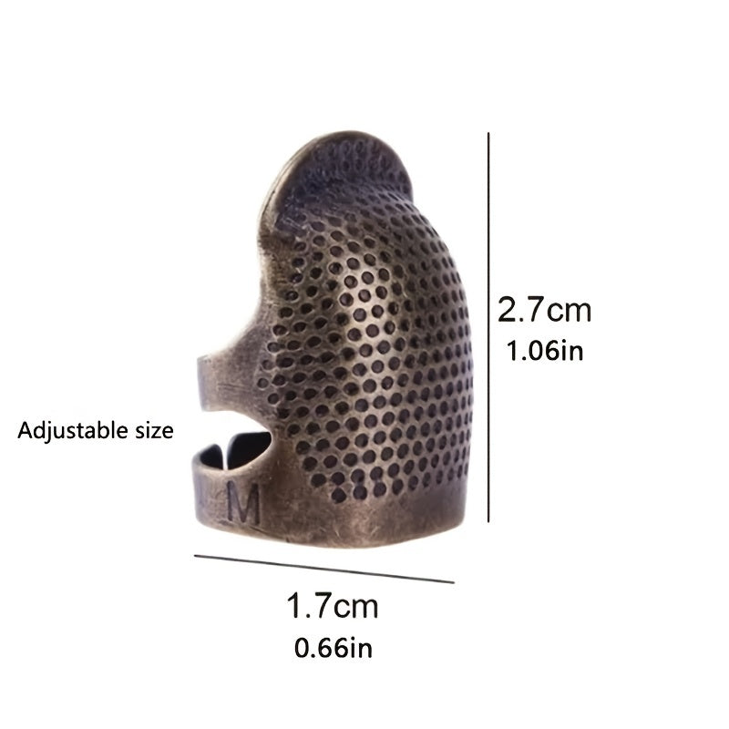 1pc Adjustable Finger Protector Thimble for Sewing, Embroidery, Stationery, Cards, and Envelopes - Protects Fingertips and Enhances Precision