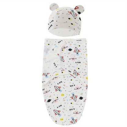 The Perfect Swaddling Solution for Newborns: 1 Set of Small & Medium-Sized Swaddling Sleeping Bags for 0-6 Months!