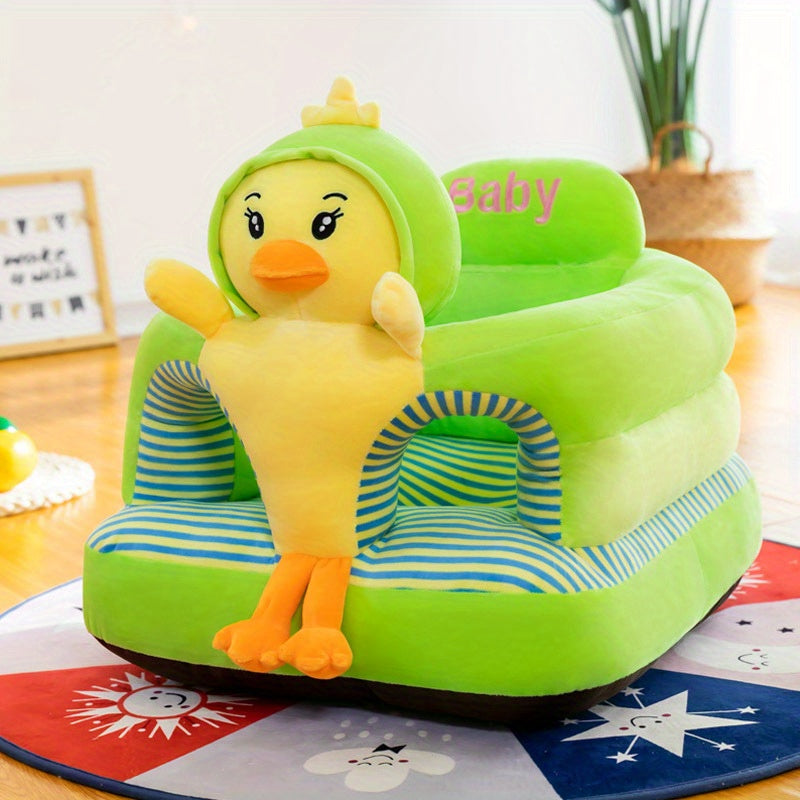 45cm/17.71in Plush Toy Practice Sitting Seat - Comfortable Learning Seat for Baby & Toddler - Cartoon Seat for Comfort & Fun!