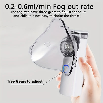 1pc Portable Nebulizer: Personal Inhaler for Kids & Adults - Vibrating Mesh Nebulizer for Travel, Humidifier & Moisturizer