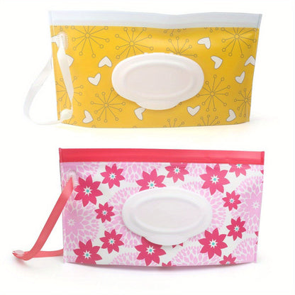 2pcs/set Portable Baby Wipes Container - Reusable Wet Wipe Pouch for Travel - Dispenser Holder for Easy Access - Keep Your Baby Clean and Comfortable on the Go