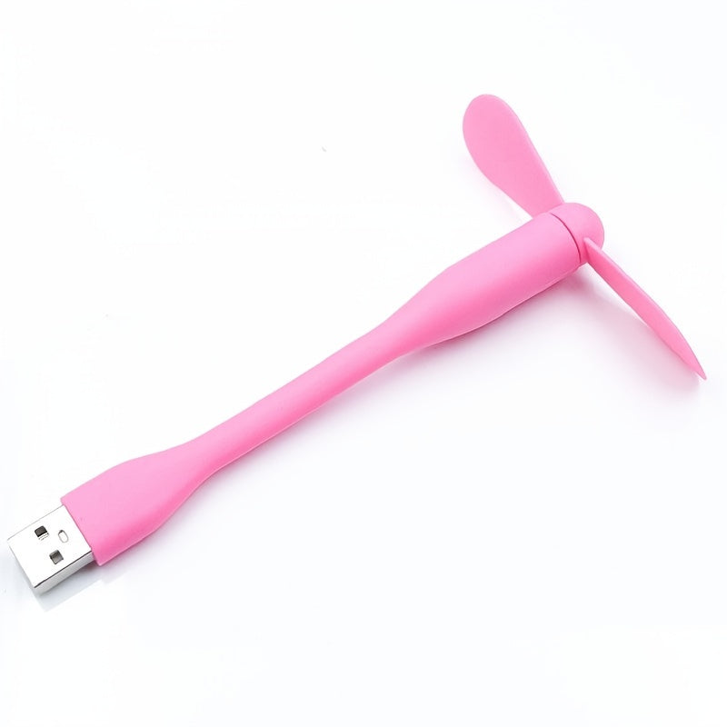 Stay Cool This Summer with this Portable, Bendable USB Fan - Perfect for Laptops, Power Banks, and AC Chargers!