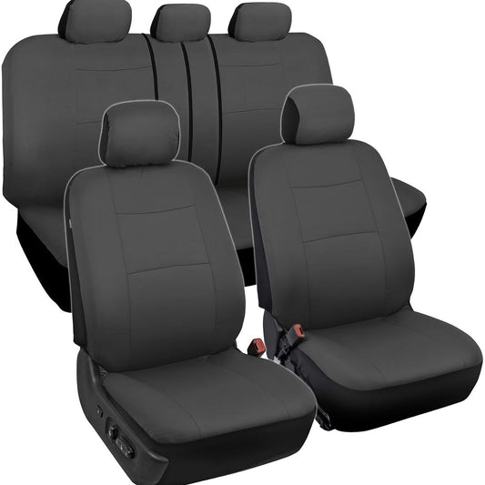 Upgrade Your Car Interior with This Easy-to-Install Front & Rear Split Bench Seat Cover - Black